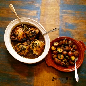 Pan Braised Chicken Thigh with Herbed Potatoes