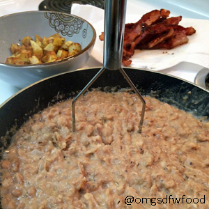 omgsdfwfood - 300 breakfast tacos refried beans