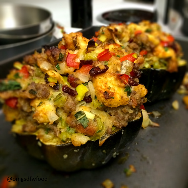 Thanksgiving Stuffed Winter Acorn&nbsp;Squash