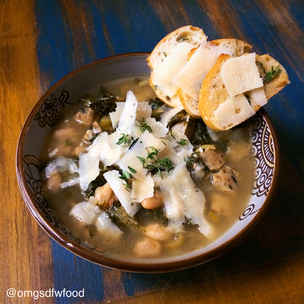 OMGs DFW Food - Spinach Chicken Sausage Kale White Bean Soup